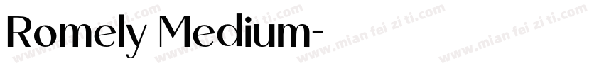 Romely Medium字体转换